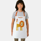 Cute Lion Personalized Name エプロン (インサイチュ)
