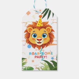 Cute Lion Roar-some Party Jungle Safari Birthday  ギフトタグ