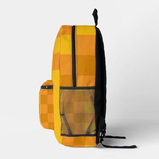 Cute Lion Themed Backpack (with checked pattern) プリントバックパック (右)