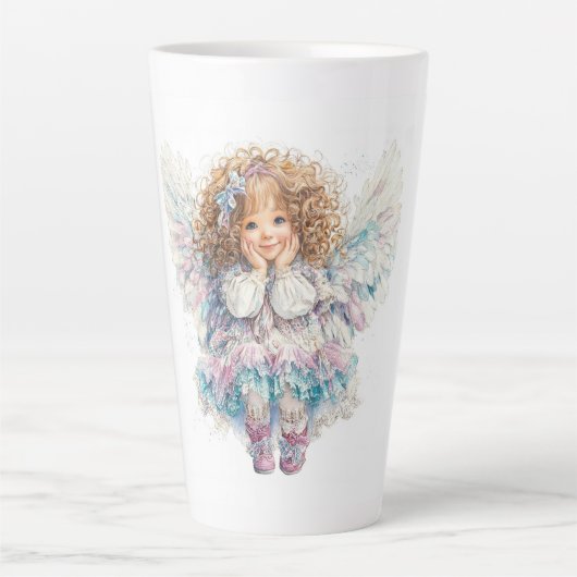 Cute Little Angel  カフェラテマグ (正面)