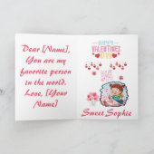 Cute Little Artist Valentine’s Day Kids  カード (内部)