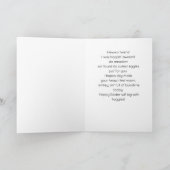 Cute Little Baby Bunny in a Yellow Dress Easter カード (内部)