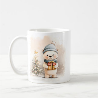 Cute Little Bear Mug Cozy Winter Gift コーヒーマグカップ