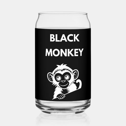 Cute Little Black Monkey ガラス缶 (正面)