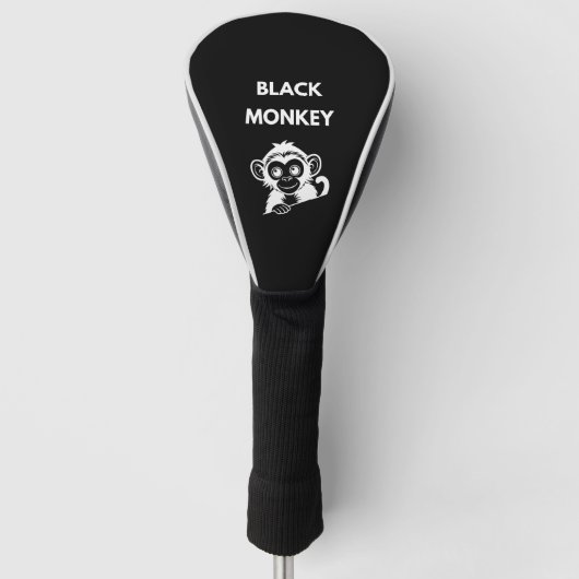 Cute Little Black Monkey ゴルフヘッドカバー (正面)