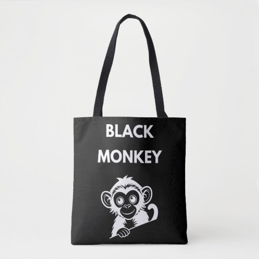 Cute Little Black Monkey トートバッグ (正面)