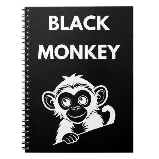 Cute Little Black Monkey ノートブック (正面)