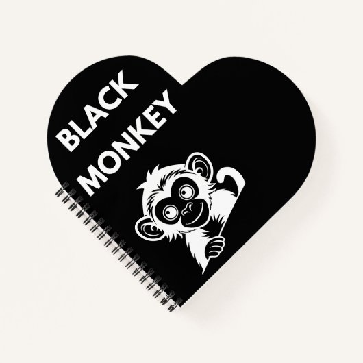 Cute Little Black Monkey ノートブック (正面)