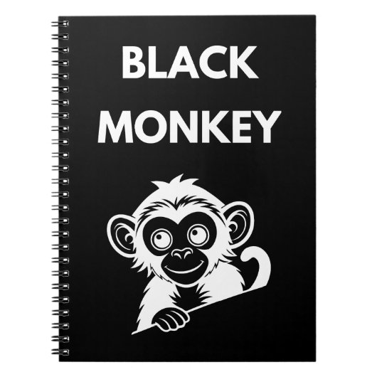 Cute Little Black Monkey ノートブック (正面)