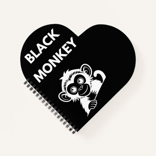 Cute Little Black Monkey ノートブック (正面)
