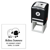 Cute Little Black Nosed Sheep Address セルフインキングスタンプ (インサイチュ)