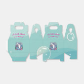 Cute Little Boba Shark Baby Shower Kawaii Blue フェイバーボックス (折り畳みなし)