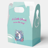 Cute Little Boba Shark Baby Shower Kawaii Blue フェイバーボックス (オープン)