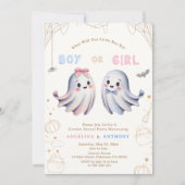 Cute Little Boo Boy Or Girl Gender Reveal 招待状 (正面)