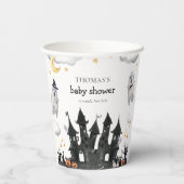 Cute Little Boo Ghost House Baby Shower 紙コップ (裏面)
