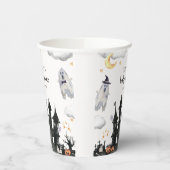 Cute Little Boo Ghost House Baby Shower 紙コップ (左)