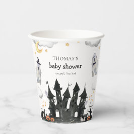 Cute Little Boo Ghost House Baby Shower 紙コップ