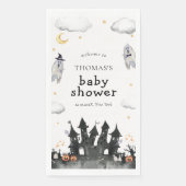 Cute Little Boo Ghost House Baby Shower Welcome (正面)