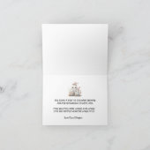 cute little boo girl First Halloween Baby shower サンキューカード (内部)