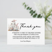 cute little boo girl First Halloween Baby shower 出欠カード (スタンド正面)