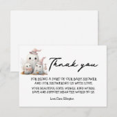 cute little boo girl First Halloween Baby shower 出欠カード (正面/裏面)