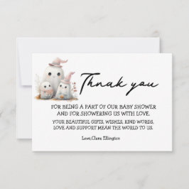 cute little boo girl First Halloween Baby shower 出欠カード