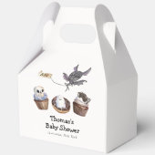 Cute Little Boo Halloween cupcake Baby Shower フェイバーボックス (裏面)