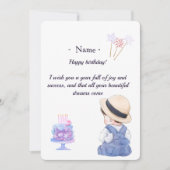 Cute Little Boy Personalized Birthday Card for Son サンキューカード (正面)