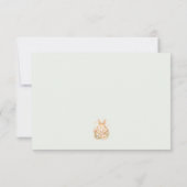 Cute Little Bunny Baby Shower Thank You サンキューカード (裏面)