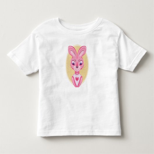 Cute little bunny girl cartoon  トドラーTシャツ (正面)