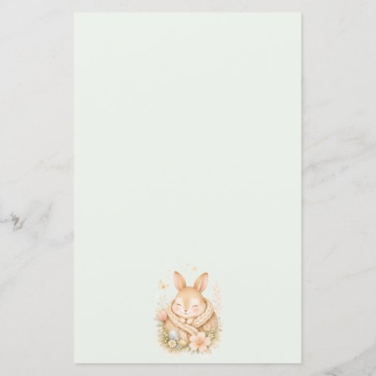 Cute Little Bunny Wishes For Babies Advice Card (裏面)