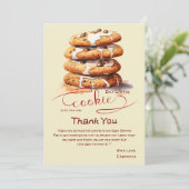 Cute Little Cookie Baby Shower サンキューカード (スタンド正面)
