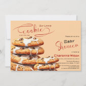 Cute Little Cookie Baby Shower 招待状 (正面)