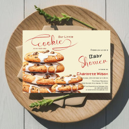 Cute Little Cookie Baby Shower 招待状