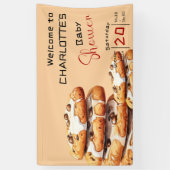 Cute Little Cookie Baby Shower Banner 横断幕 (縦)