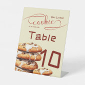 Cute Little Cookie Baby Shower Table Numbers 台座サイン (正面)