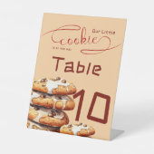 Cute Little Cookie Baby Shower Table Numbers 台座サイン (正面)