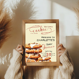 Cute Little Cookie Baby Shower Welcome ポスター