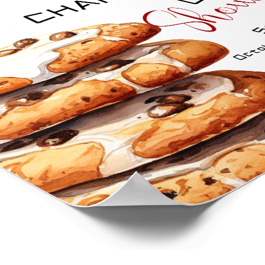 Cute Little Cookie Baby Shower Welcome ポスター (角)