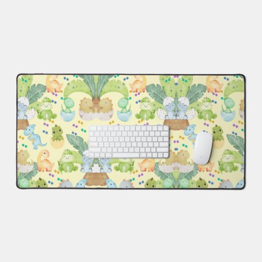 Cute Little Dino デスクマット (キーボード&マウス)