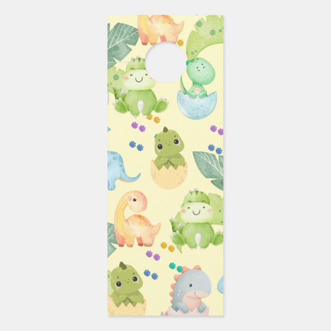 Cute Little Dino ドアノブサイン (正面)
