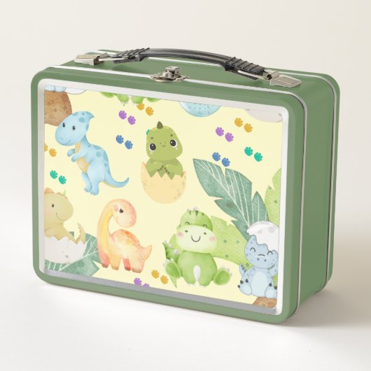 Cute Little Dino メタルランチボックス (正面)