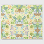 Cute Little Dino ラッピングペーパー (フラット)