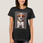 cute little dog with hat (Hütehund) pun saying fun Tシャツ (正面)