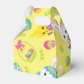 Cute Little Easter Bunny Egg Pattern Gift フェイバーボックス (正面サイド)