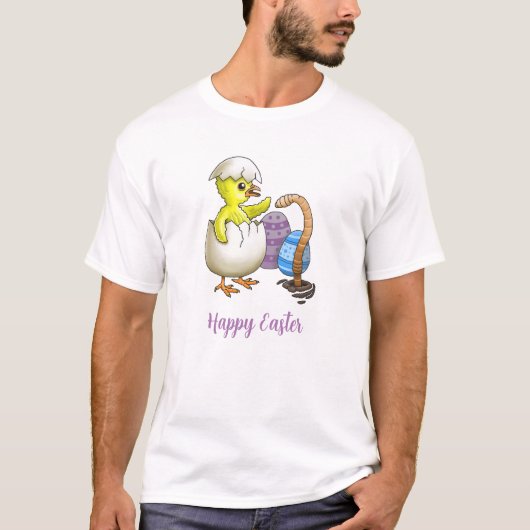Cute little Easter chick and the Earthworm Tシャツ (正面)