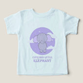 Cute Little Elephant Lavender Nursery Art Print (デザイン正面)