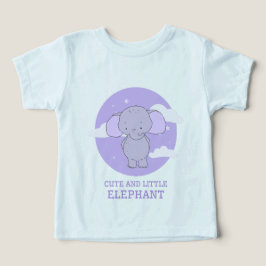 Cute Little Elephant Lavender Nursery Art Print