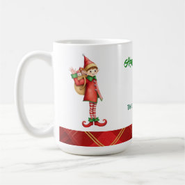Cute Little Elves - Personalized Christmas コーヒーマグカップ