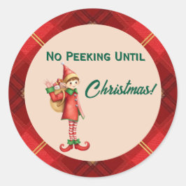 Cute Little Elves - Personalized Christmas ラウンドシール